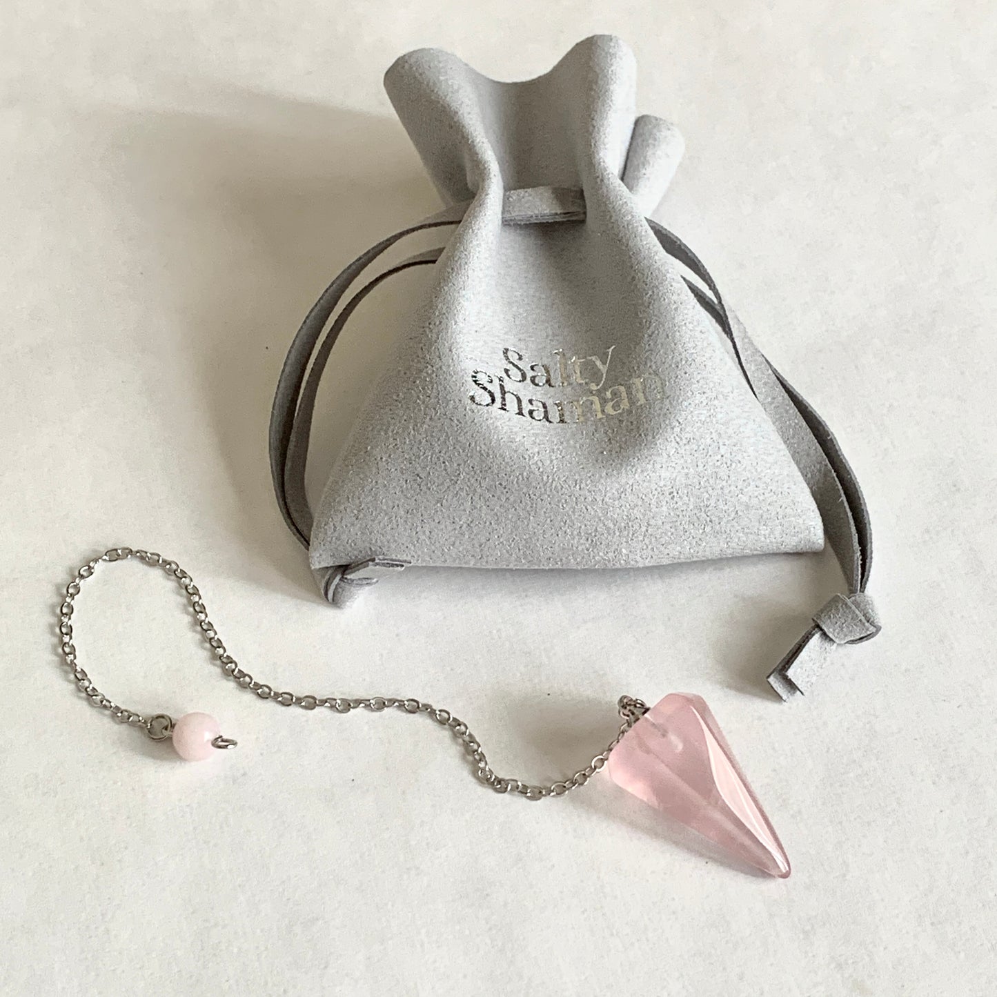 Rose Quartz Travel-Size Pendulum